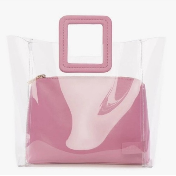 💕STAUD💕 Shirley Tote Bag ~ Clear Pink - Picture 7 of 11